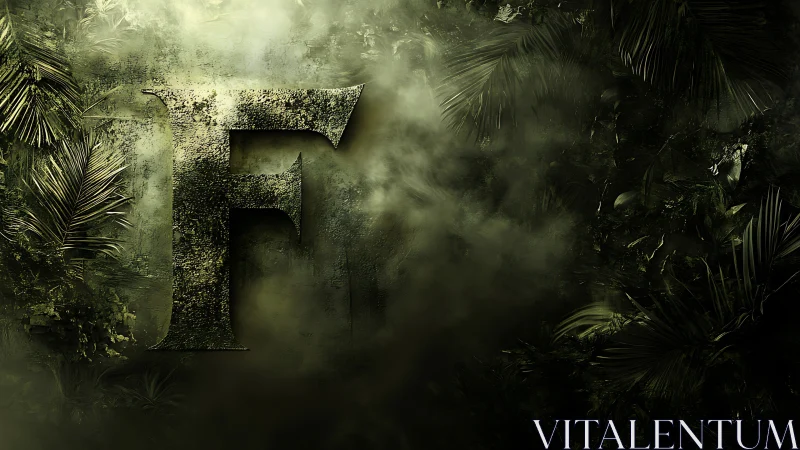 Ancient Stone Gateway Draped in Mystery and Jungle.