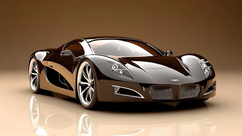 Parametric hypercar render with reflective aerodynamic bodywork.