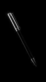 Luxury Ballpoint Pen with Chrome Trim.