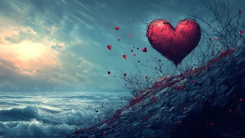 Love Takes Flight Over the Ocean.