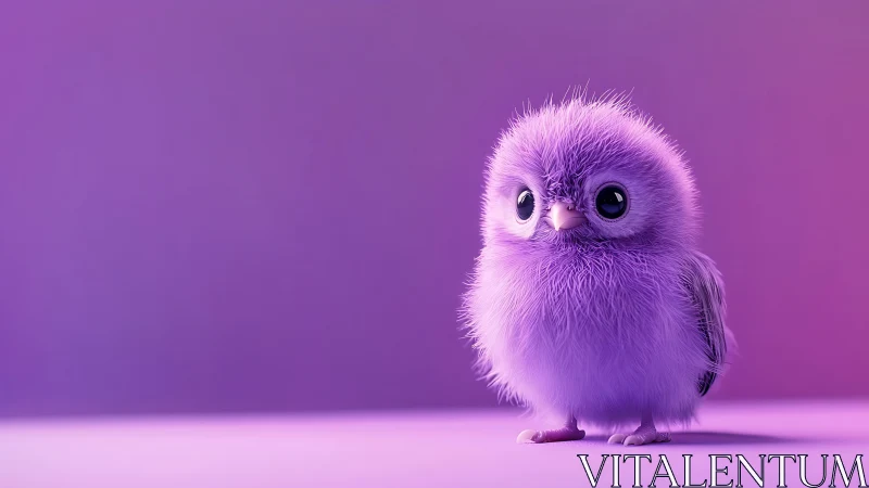 Soft lavender chick under dreamy pastel studio glow.