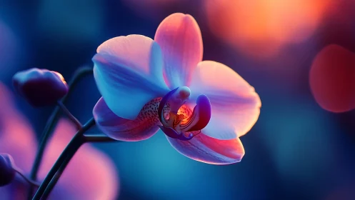 Multispectral Phalaenopsis Orchid with Gradient Chromatic Illumination.