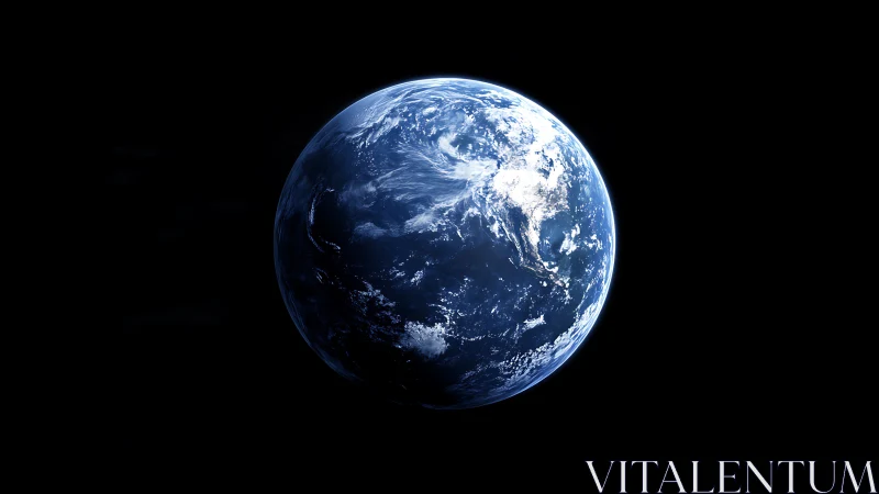 Blue marble drifts in starlit void, whispering cosmic calm.