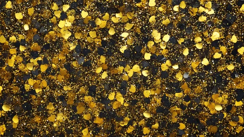 Midnight hearts of molten gold scattered in glittery dusk.