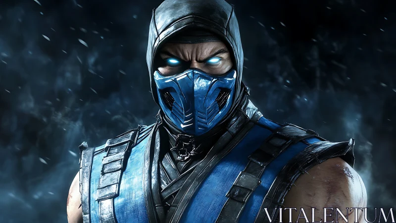 Frostborn masked warrior ignites a storm of electric fury.