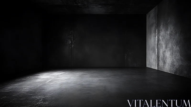 Monochrome concrete chamber uses raking light to reveal texture