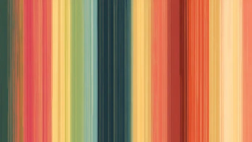 Vertical chromatic bands construct a warm abstract color field