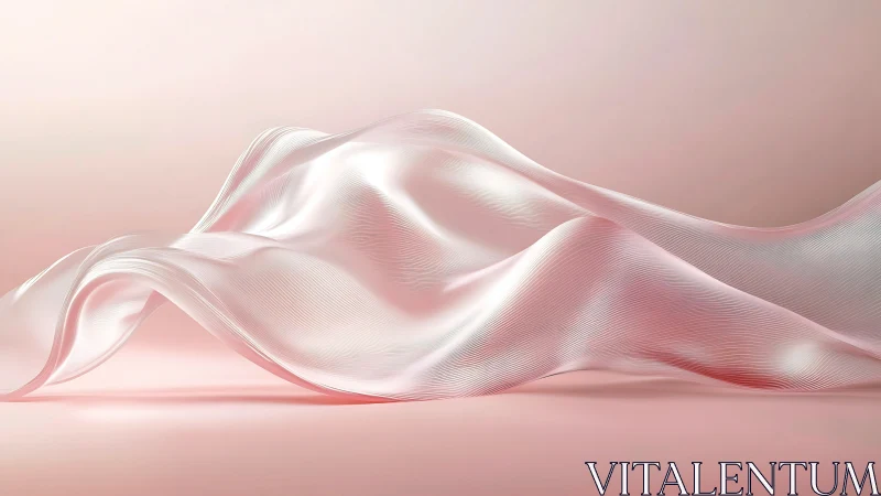 Silken blush waves drift across a whispering pastel horizon.