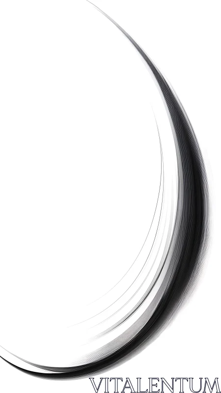 Sweeping monochrome arc forming minimalist motion ring.