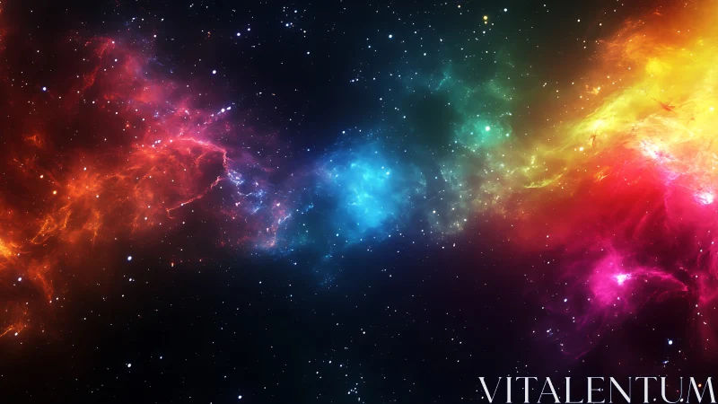 Cosmic paintbrush sweeps a rainbow nebula across deep space