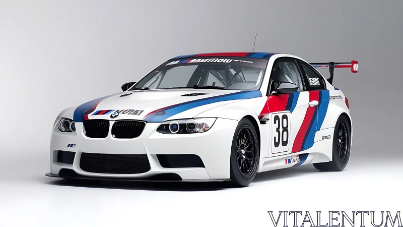 BMW GT race-prepared M3 coupé with aero kit and livery detailing.