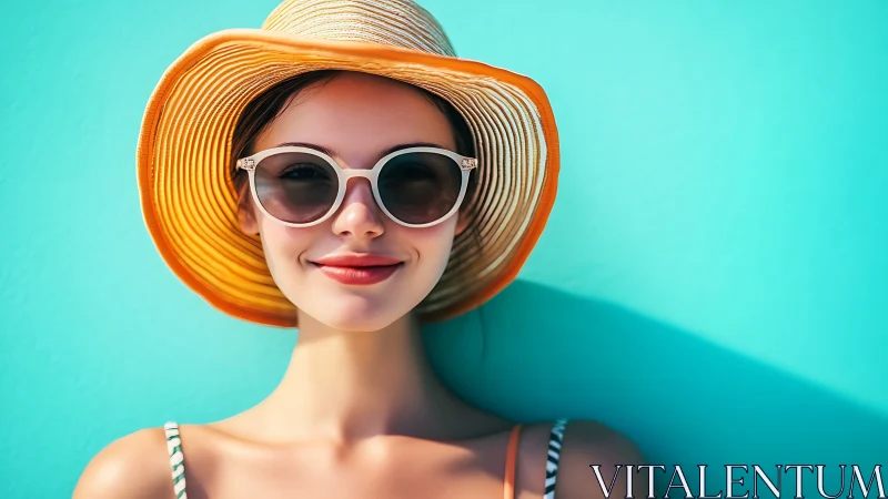 Chromatic summer portrait with high-key coastal lighting.