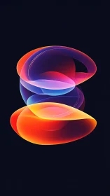 Luminous ribbons of color swirling in quiet cosmic balance.