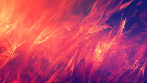 Abstract fiery light streaks in vibrant warm tones digital art.