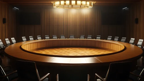 Elegant Conference Room Ready for Important Discussions.