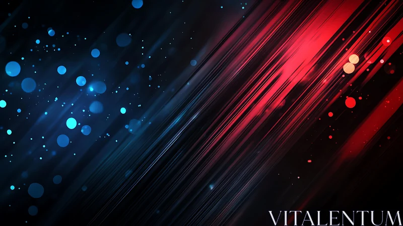 Abstract digital background with blue and red diagonal streaks.