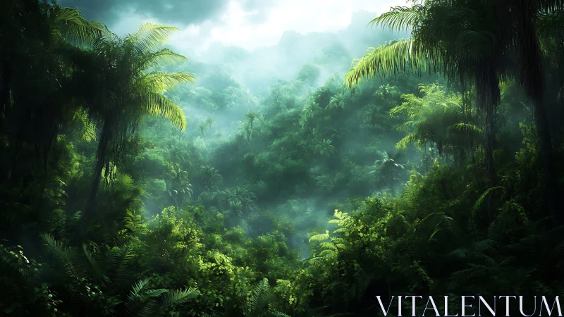 Emerald Cathedral: Lost Jungle Sanctuary Bathed in Ethereal Light.