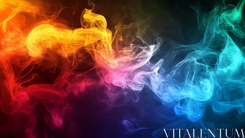 Prismatic smoke waves in flowing abstract spectrum composition.