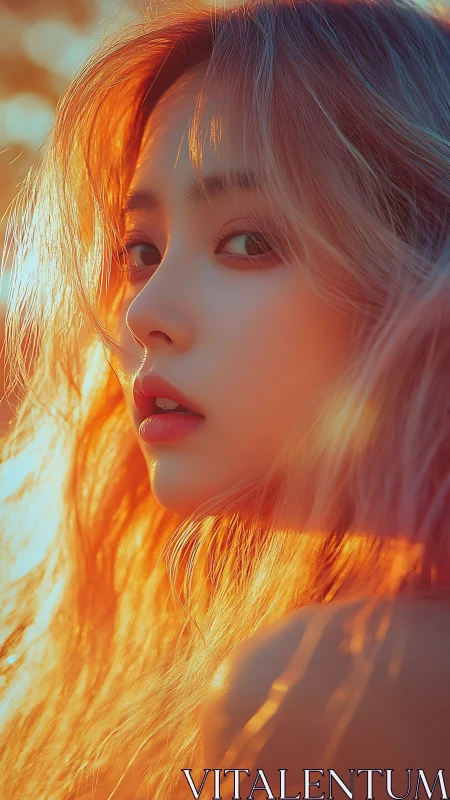 Golden hour portrait glows with soft light and gentle warmth