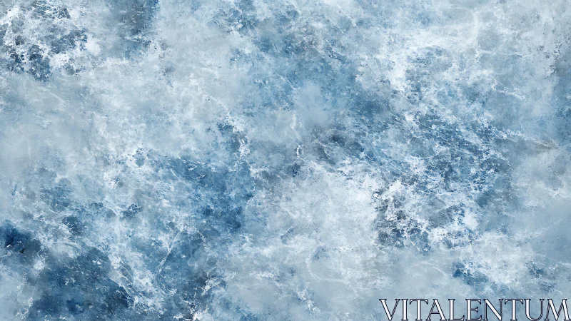 Abstract icy blue marble texture background with frosty details.