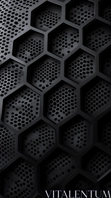 Sleek hexagon grid softly highlights modern perforated metal