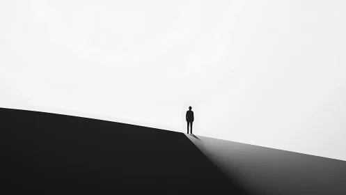 Quiet silhouette meets open sky in calm minimalist light