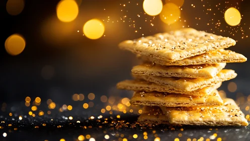 Glittering cracker tower quietly pretends to be city lights