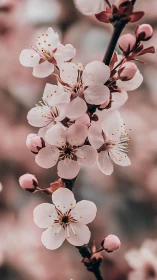 Delicate Spring Blossoms with Golden Stamens