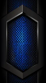 Sleek blue hexagon grid glowing with modern tech warmth.