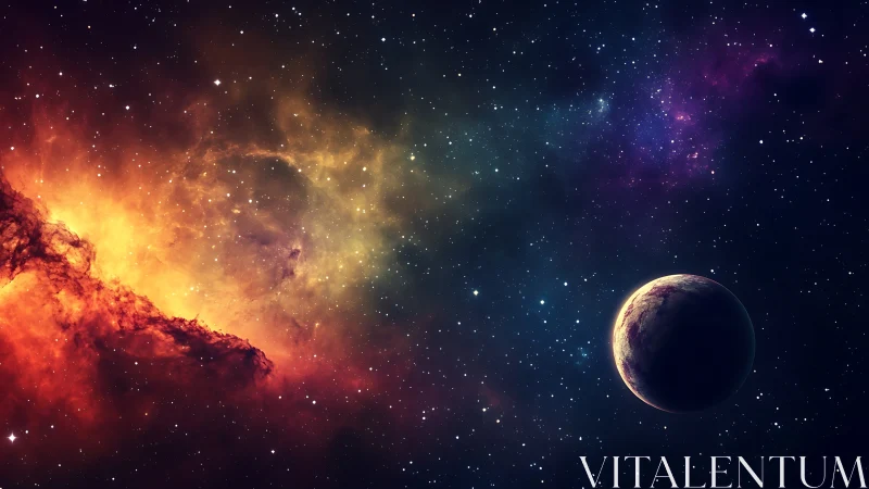 Spectral nebular plume with shadowed exoplanet limb geometry.