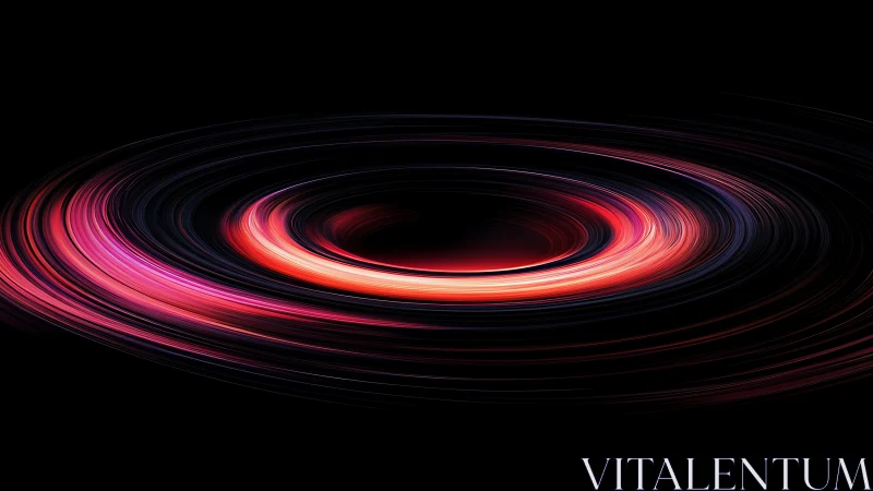 Glowing circular light trails form abstract ring structure