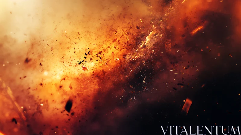 Explosive Detonation with Debris Scatter.