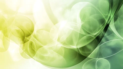 Green and yellow abstract light curves overlap in soft motion