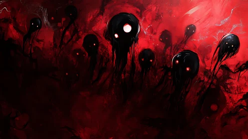 Bleeding night wraiths drifting through scarlet oblivion.