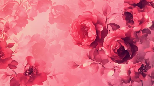 Lush Pink Peonies Blooming in Soft Garden Light