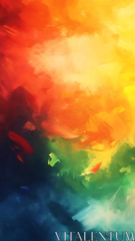 Bold abstract gradient of red, yellow, green and blue light.