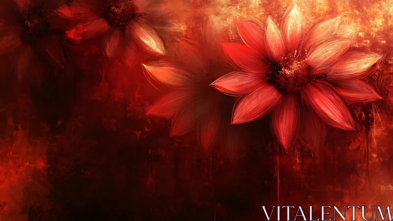 Crimson Blooms in Ember Light.