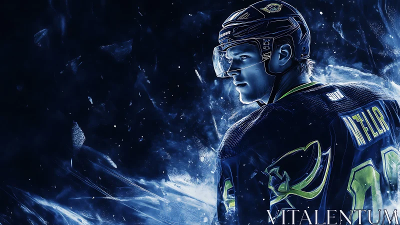 Icelit Skater Stargazes Through Electric Midnight Rink.