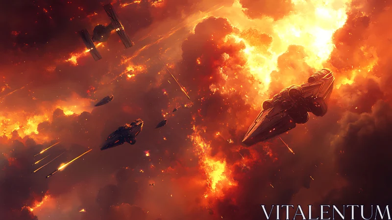 Starfighters Dance Through Inferno's Crimson Flames