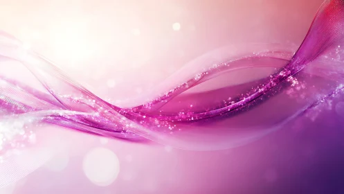 Luminous pink waves ripple through dreamy abstract light.