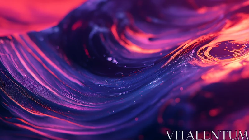 Velvet neon tides swirling through a dreamy twilight seascape.