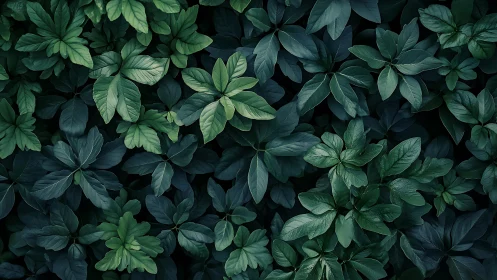 Chiaroscuro foliage array with tonal green variance mapping.