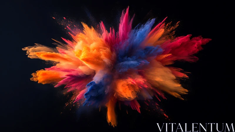 Radial pigment explosion renders high-frequency color dynamics