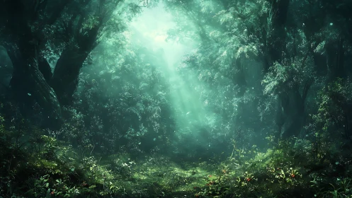 Luminous Cathedral: Where Ancient Trees Guard Emerald Silence.