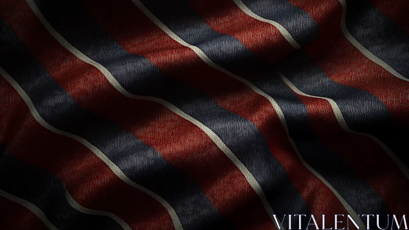 Striped textile closeup with dramatic chiaroscuro lighting.