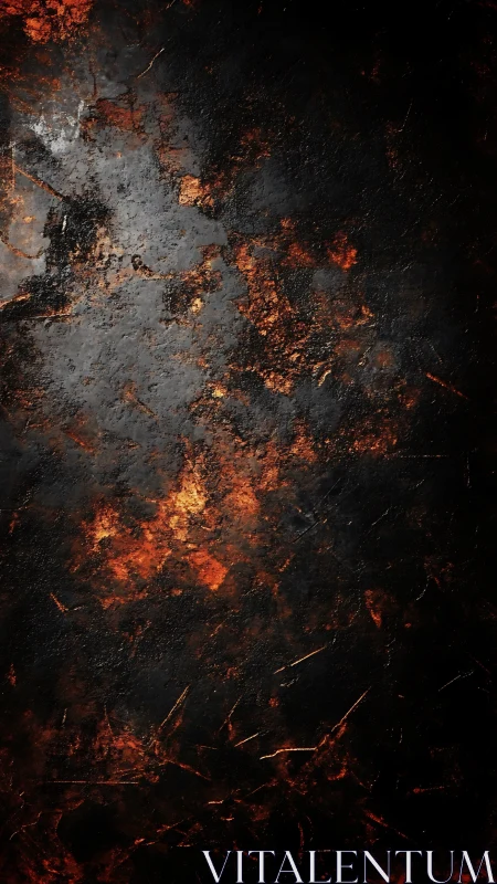 Oxidized metal surface displaying corrosion patterns and rust degradation.