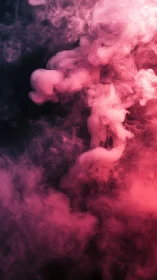 Velvet smoke pirouettes upward through midnight magenta air