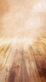 Warm wooden floor extends toward softly blurred wall.