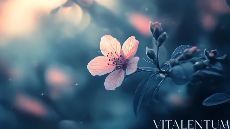 Blushing Blossom Dreams in Twilight Haze.