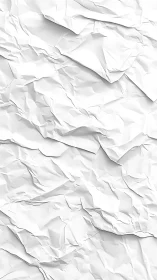 Crumpled paper cliffs fold light into a quiet white storm